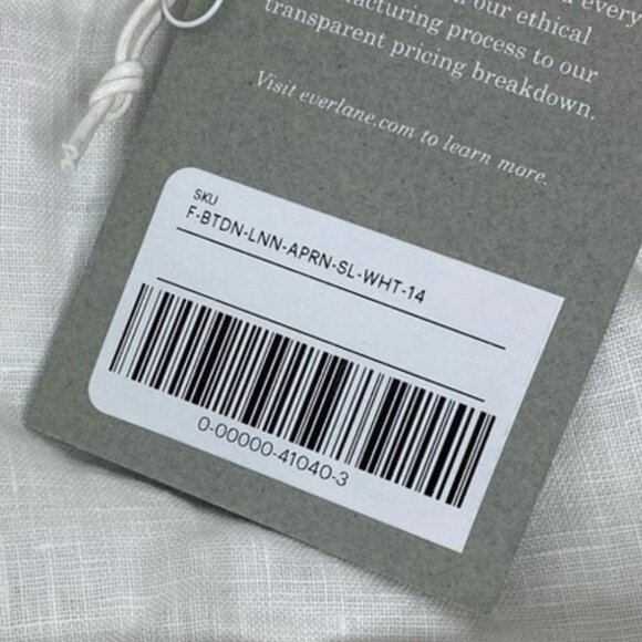 Everlane Women's NWT White The Linen‎ Picnic Square Neckline Tank Top 14/C40 - Picture 5 of 8